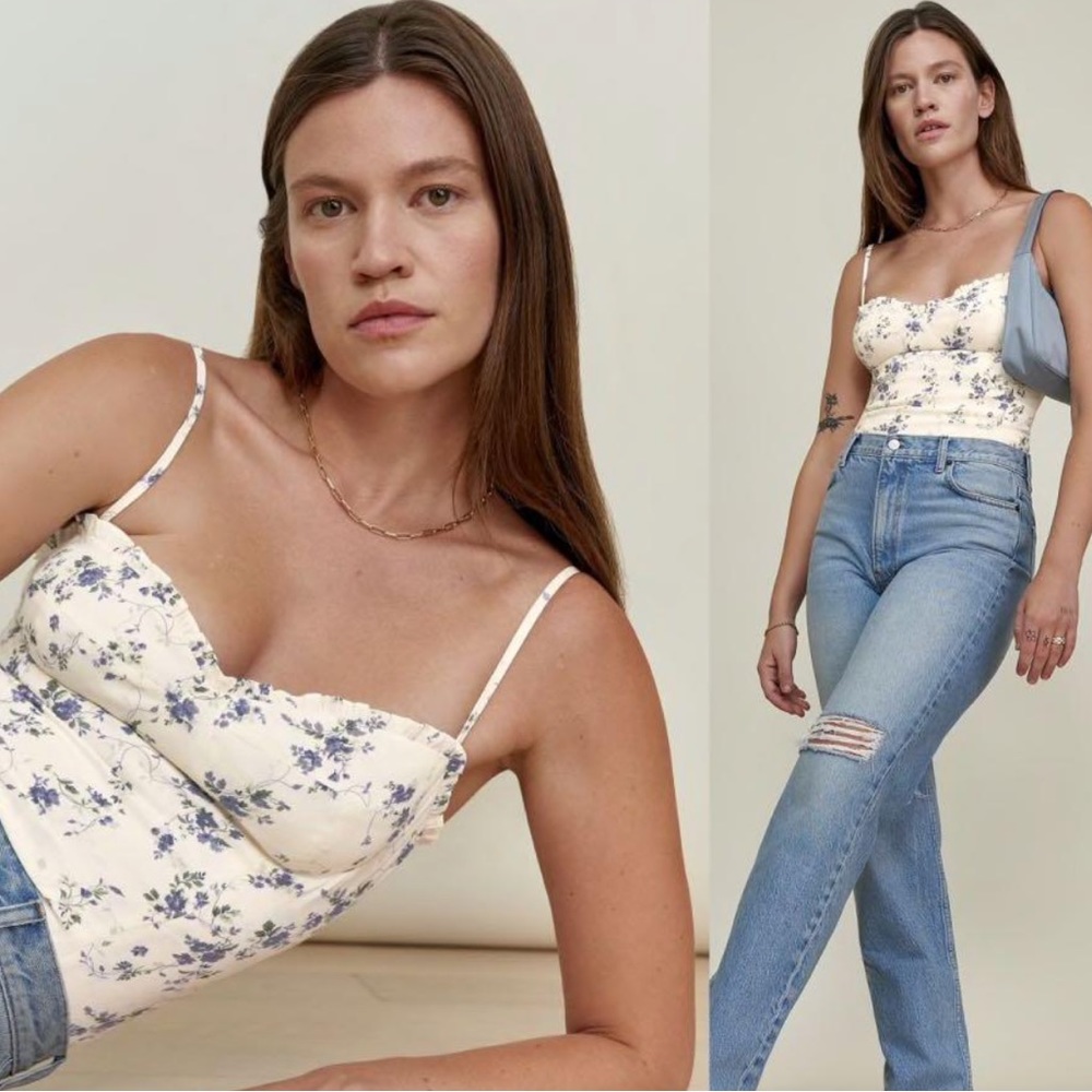 Reformation Finch top in madeline